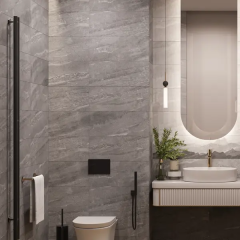 Плитка настенная Gracia Ceramica Фог 25x60 см 1.2 м² матовая с sugar эффектом цвет темно-серый