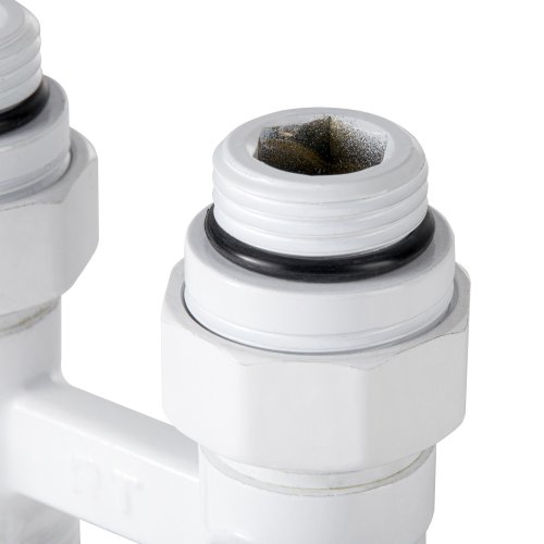 Узел нижнего подключения Royal Thermo прямой 1/2х3/4 EK (белый)