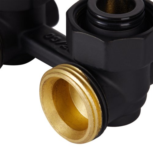 Узел нижнего подключения Royal Thermo угловой 1/2х3/4 EK (черный)