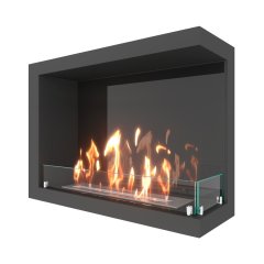 Биокамин угловой SteelHeat ONE 700 правый (Стекло + Стемалит)