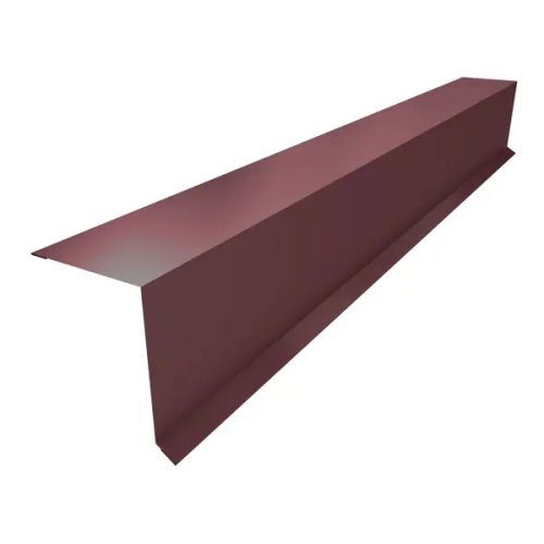 Планка ветровая для гибкой кровли 70x100 мм 2 м 0.4 мм цвет RAL 3005 красный