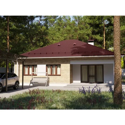 Планка ветровая для гибкой кровли 70x100 мм 2 м 0.4 мм цвет RAL 3005 красный