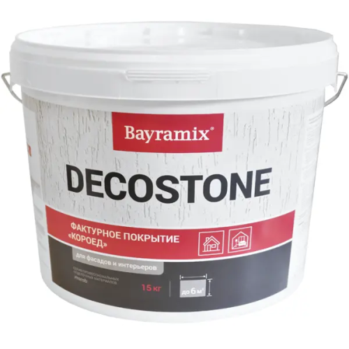 Покрытие декоративное фактурное Bayramix Decostone мелкая 15 кг цвет белый