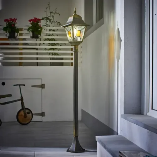 Фонарный столб уличный Inspire Chester 1xE27x100 Вт 120 см декоративное стекло IP44